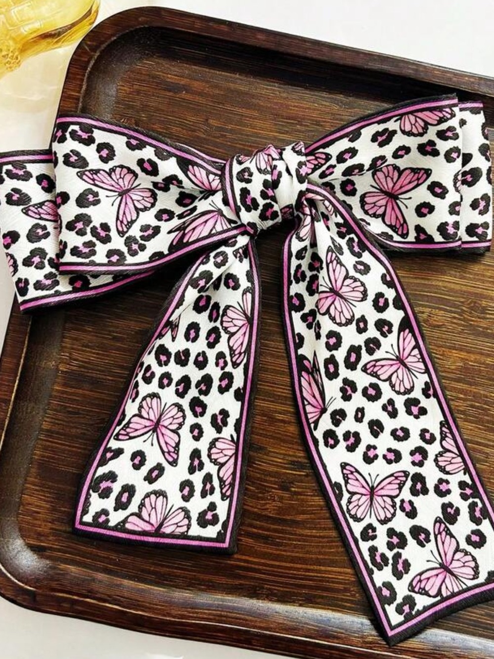 NEW Butterfly bag Scarves - Pink & Black - Picture 6 of 7